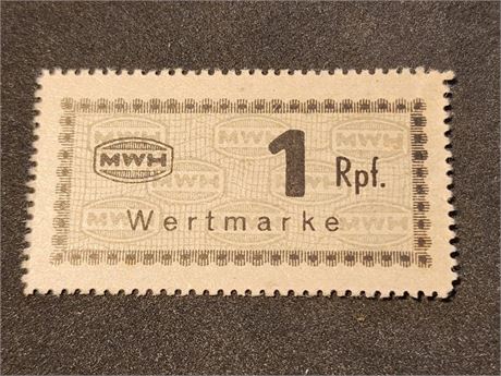 WWII Germany Concentration Camp MWH Holleischen scrip note 1 RPF Pramienschein