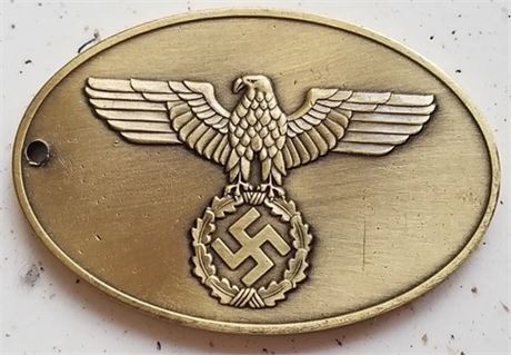 WW2 WWII Nazi German Gestapo warrant disc bronze State criminal police polizei