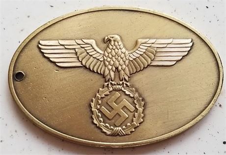 WW2 WWII Nazi German Gestapo warrant disc bronze secret police polizei