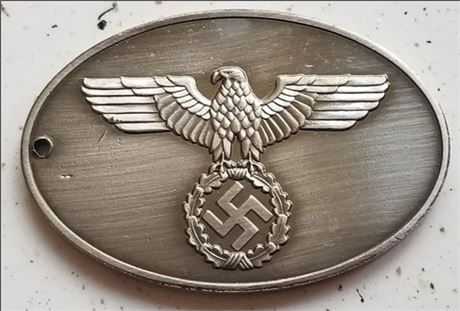 WW2 WWII Nazi German Gestapo warrant disc silver secret Police Polizei