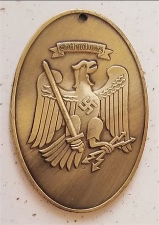 WW2 WWII Nazi German Gestapo warrant disc bronze Prussian criminal police