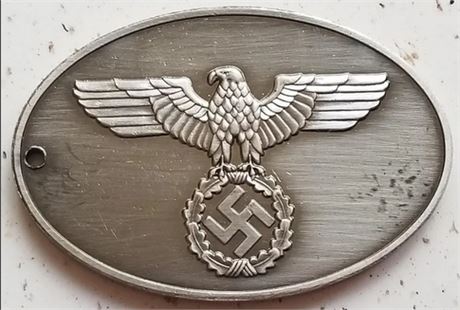 WW2 WWII Nazi German Gestapo warrant disc silver State Criminal Police Polizei