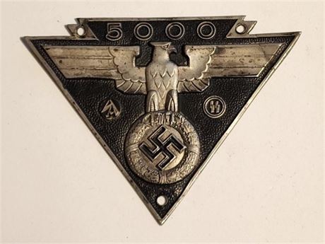 WW2 WWII Nazi German SS/SA Autobahn completion metal plaque