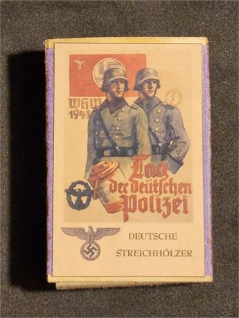 WW2 WWII Nazi German Waffen SS Polizei Police matchbox matches