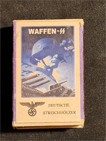 WW2 WWII Nazi German Waffen SS steel helmet soldiers matchbox matches