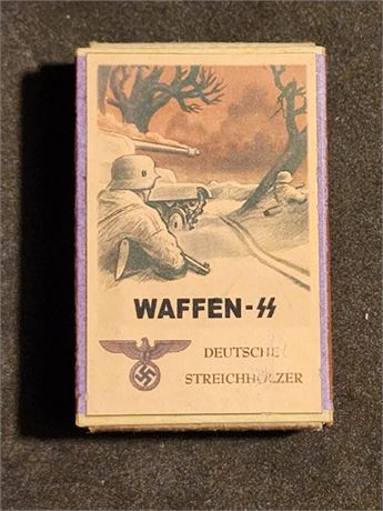 WW2 WWII Nazi German Waffen SS steel helmet soldiers matchbox matches