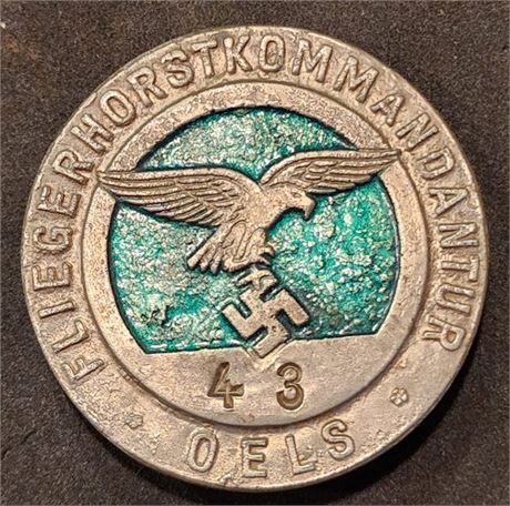 WW2 WWII Nazi German Luftwaffe OELS Factory Reps badge pin