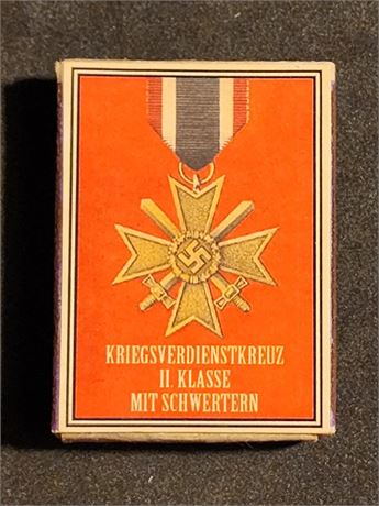 WW2 WWII Nazi German KVK War Merit Cross medal award matchbox matches