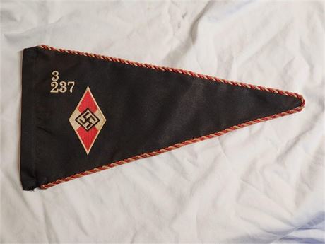WW2 WWII Nazi German Third Reich HJ Hitler Youth Auto Car pennant flag banner