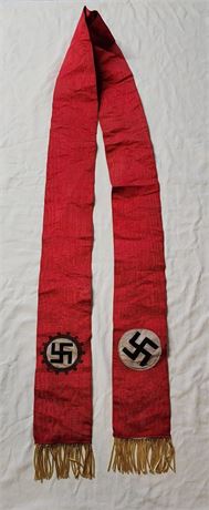 WW2 WWII Nazi German NSDAP Third Reich DAF Swastika Funeral Coffin sash