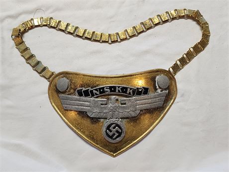WW2 WWII Nazi German Third Reich NSKK Motor Korp flag bearers chest plate Gorget