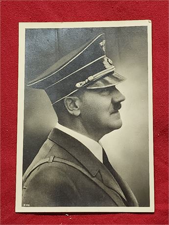 Nazi German Third Reich Postcard Adolf Hitler photo portrait WW2 WWII Germany