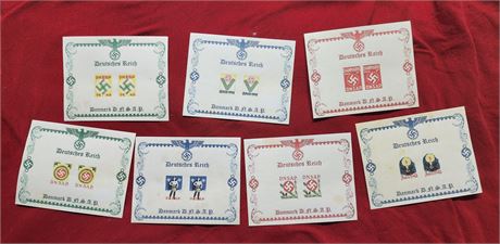 Nazi Denmark Danish souvenir stamp sheets DNSAP Third Reich WW2 WWII Germany
