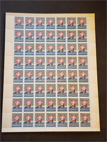 WW2 WWII NSDAP Denmark Nazi Party Third Reich DNSAP Vignette Stamp sheet